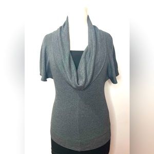 Converse One Star Cowl Neck short sleeve knit top.